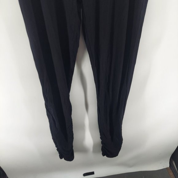 caraucci fold over black jogger pants size large - Picture 3 of 8